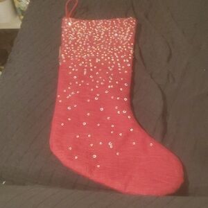 Red Sequin Holiday Stocking